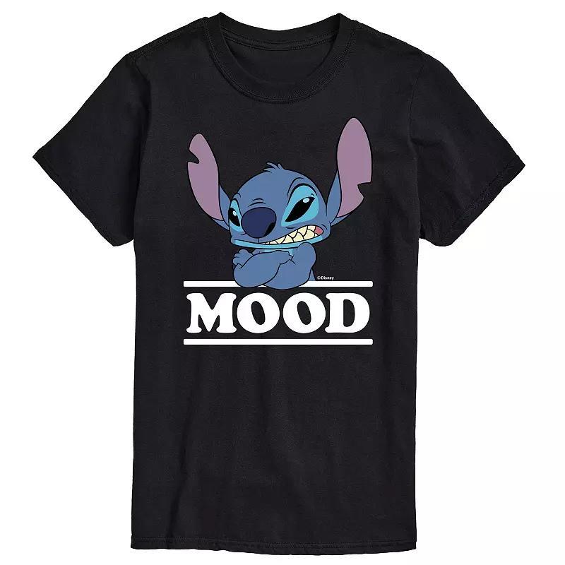 Disneys Lilo and Stitch Big & Tall Mood Graphic Tee, Mens Blue Product Image