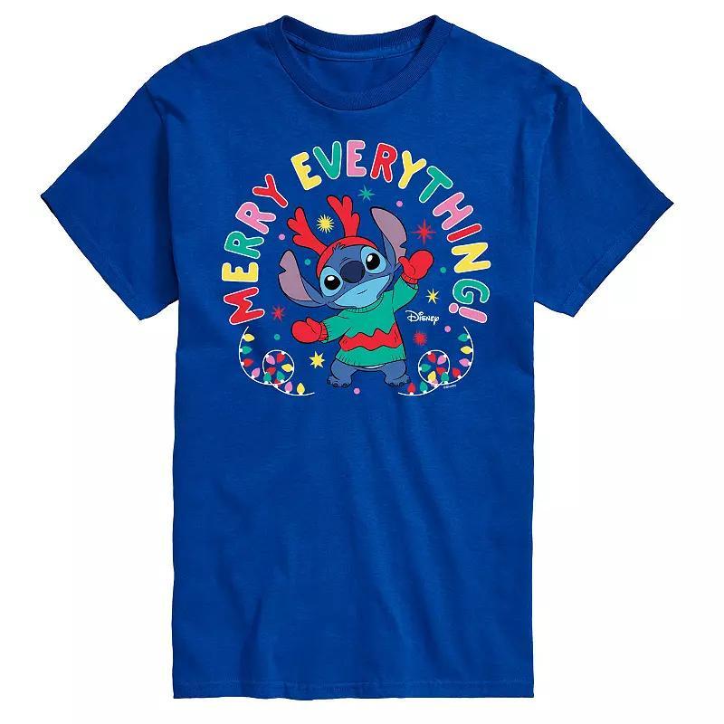 Disneys Lilo & Stitch Mens Merry Everything Graphic Tee Product Image