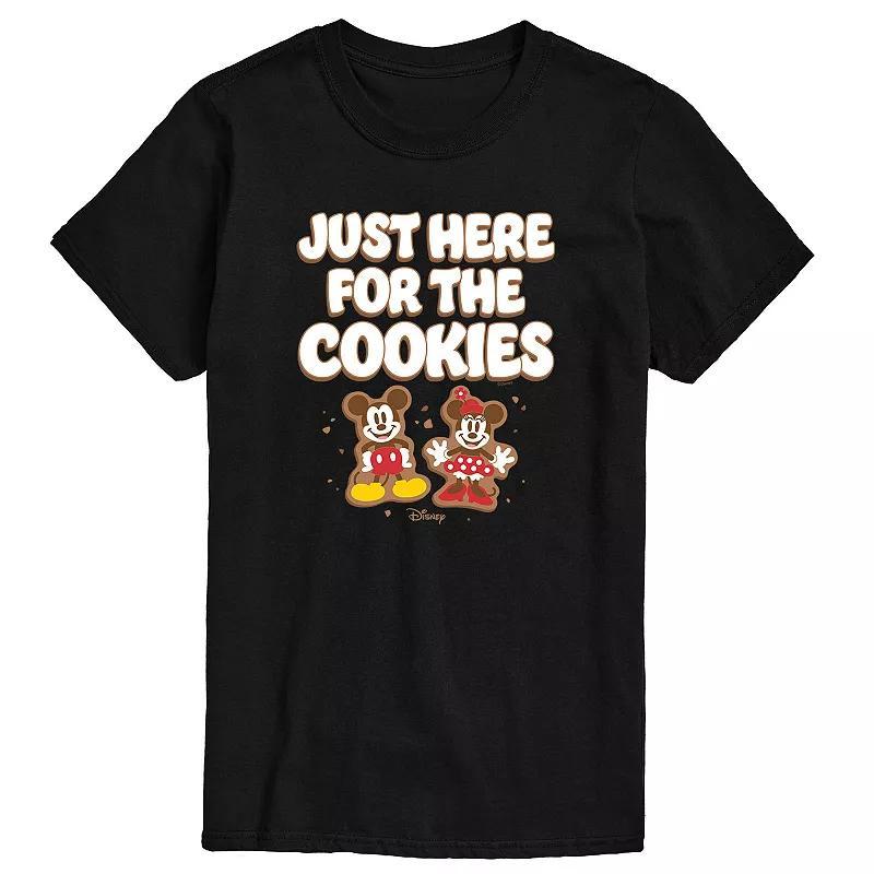 Disneys Mickey Mouse Mens Just Here For The Cookies Graphic Tee Blue Product Image