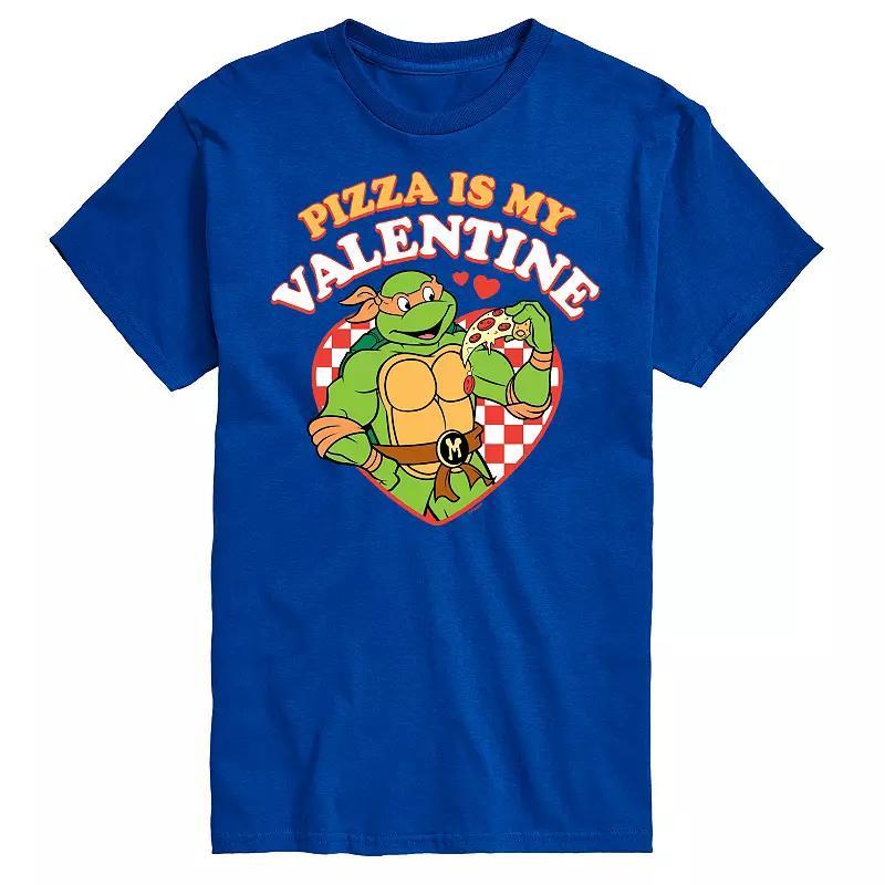 Big & Tall Teenage Mutant Ninja Turtles Pizza My Valentine Tee, Mens Blue Product Image