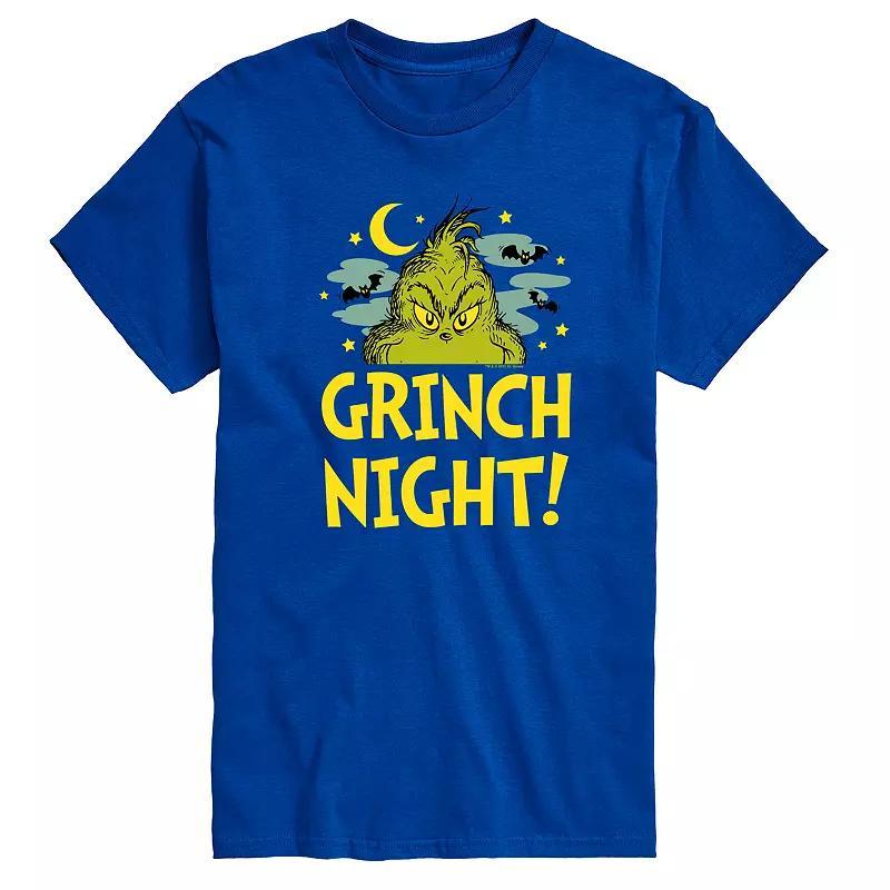 Mens Dr. Seuss Grinch Night Graphic Tee Blue Product Image