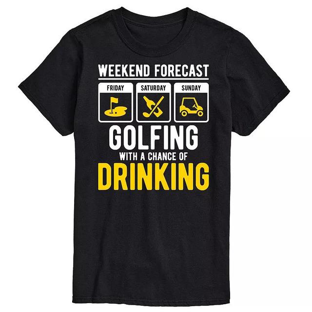 Mens Weekend Forecast Golfing Graphic Tee Product Image