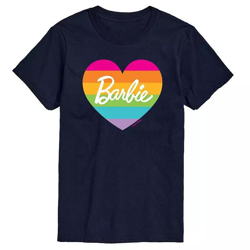 Big & Tall Barbie Pride Rainbow Graphic Tee, Mens Product Image