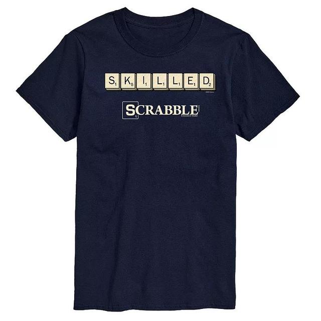 Mens Scrabble Skilled Graphic Tee by Hasbro Blue Product Image