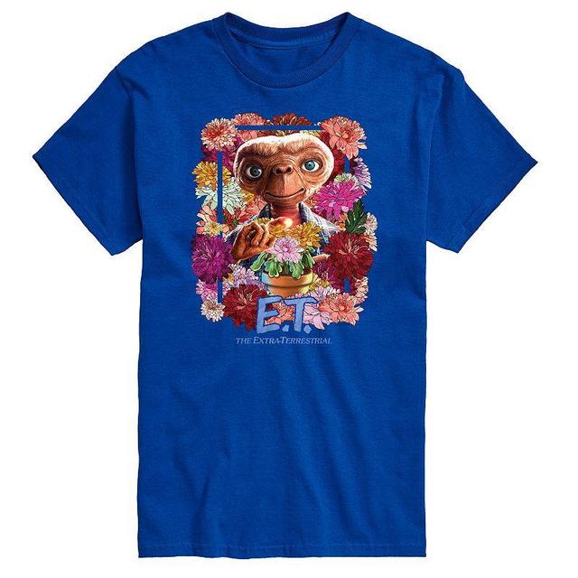 Big & Tall ET Flowers Tee, Mens Med Blue Product Image