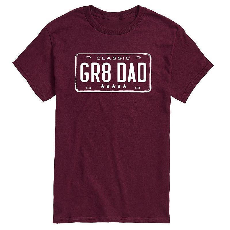 Big & Tall GR8 DAD License Plate Graphic Tee, Mens Blue Product Image