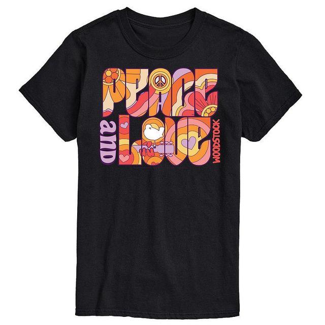 Mens Woodstock Peace And Love Graphic Tee Product Image