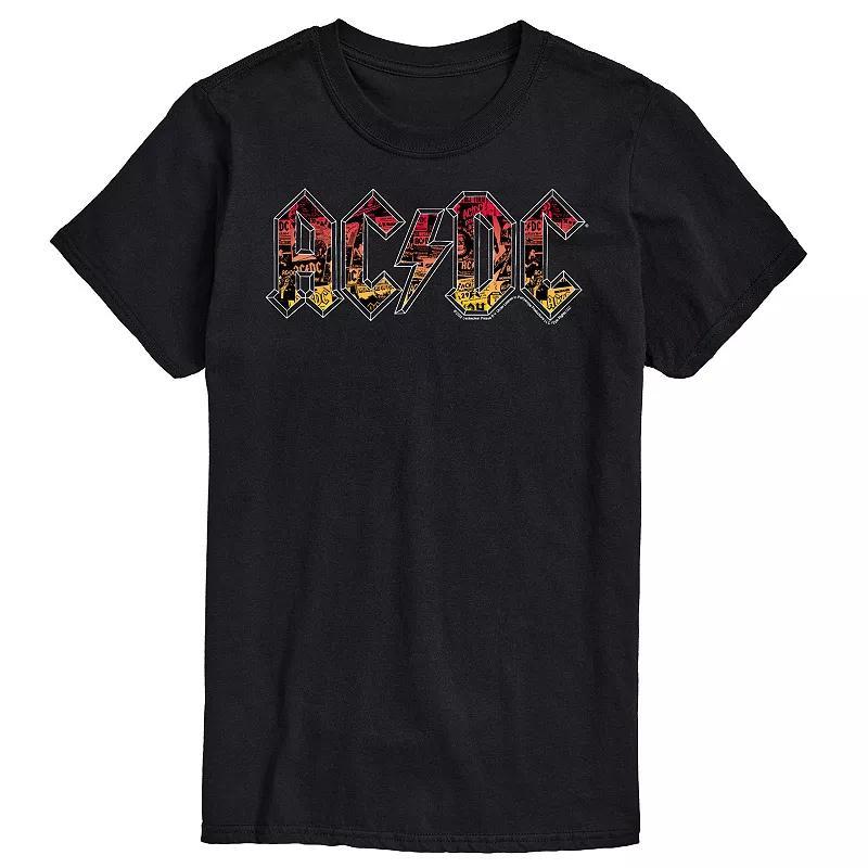 Big & Tall ACDC Logo Tee, Mens Black Product Image