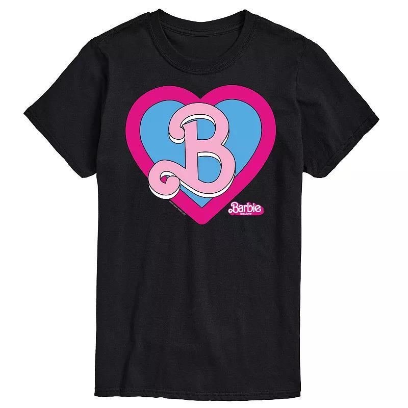 Big & Tall Barbie The Movie Theatrical Heart Crest Graphic Tee, Mens Product Image