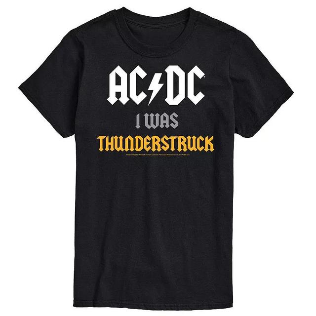 Big & Tall ACDC I Was Thunderstruck Tee, Mens Product Image