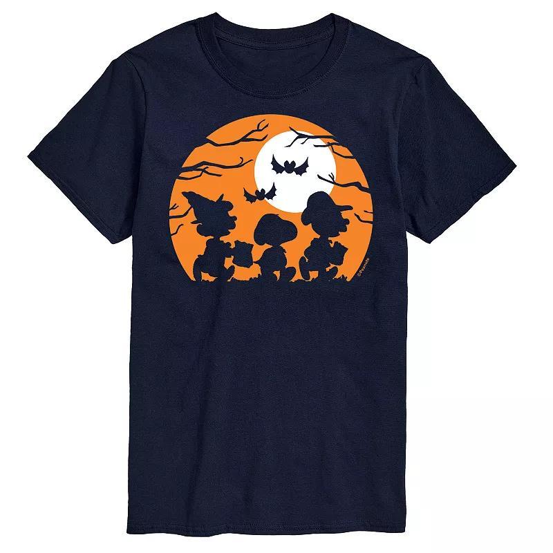 Big & Tall Peanuts Character Silhouettes, Mens Blue Product Image