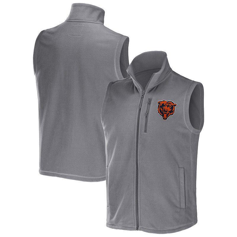 Mens NFL x Darius Rucker Collection by Fanatics Gray Carolina Panthers Polar Fleece Full-Zip Vest Product Image