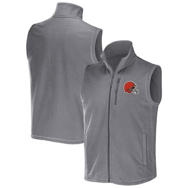 Mens NFL x Darius Rucker Collection by Fanatics Gray Pittsburgh Steelers Polar Fleece Full-Zip Vest Product Image