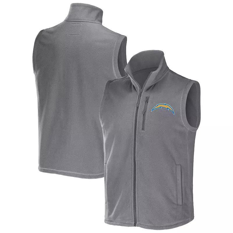 Mens NFL x Darius Rucker Collection by Fanatics Gray Las Vegas Raiders Polar Fleece Full-Zip Vest Product Image