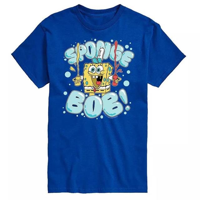 Big & Tall SpongeBob SquarePants Bubble Letter Graphic Tee, Mens Product Image