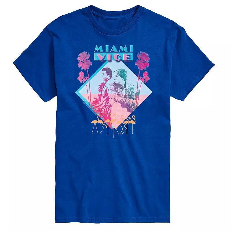 Big & Tall Miami Vice Graphic Tee, Mens Blue Product Image