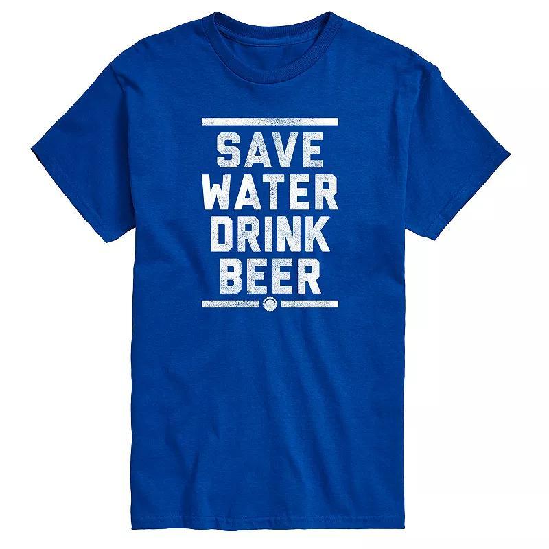 Big & Tall Save Water Drink Beer Graphic Tee, Mens Product Image