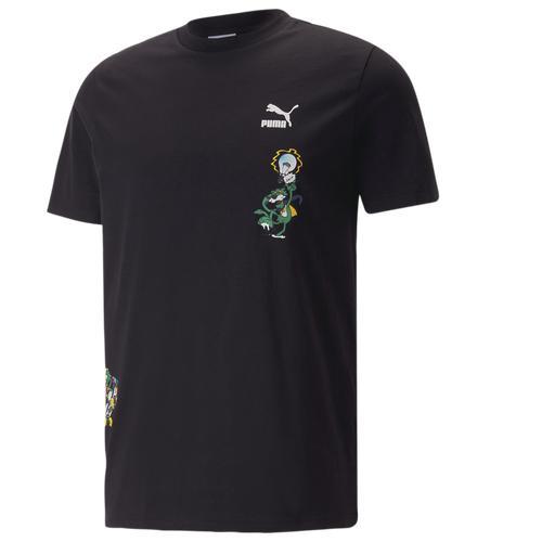 PUMA Mens PUMA Classics Super Multi Graphic T-Shirt - Mens Puma Black/Multi Product Image