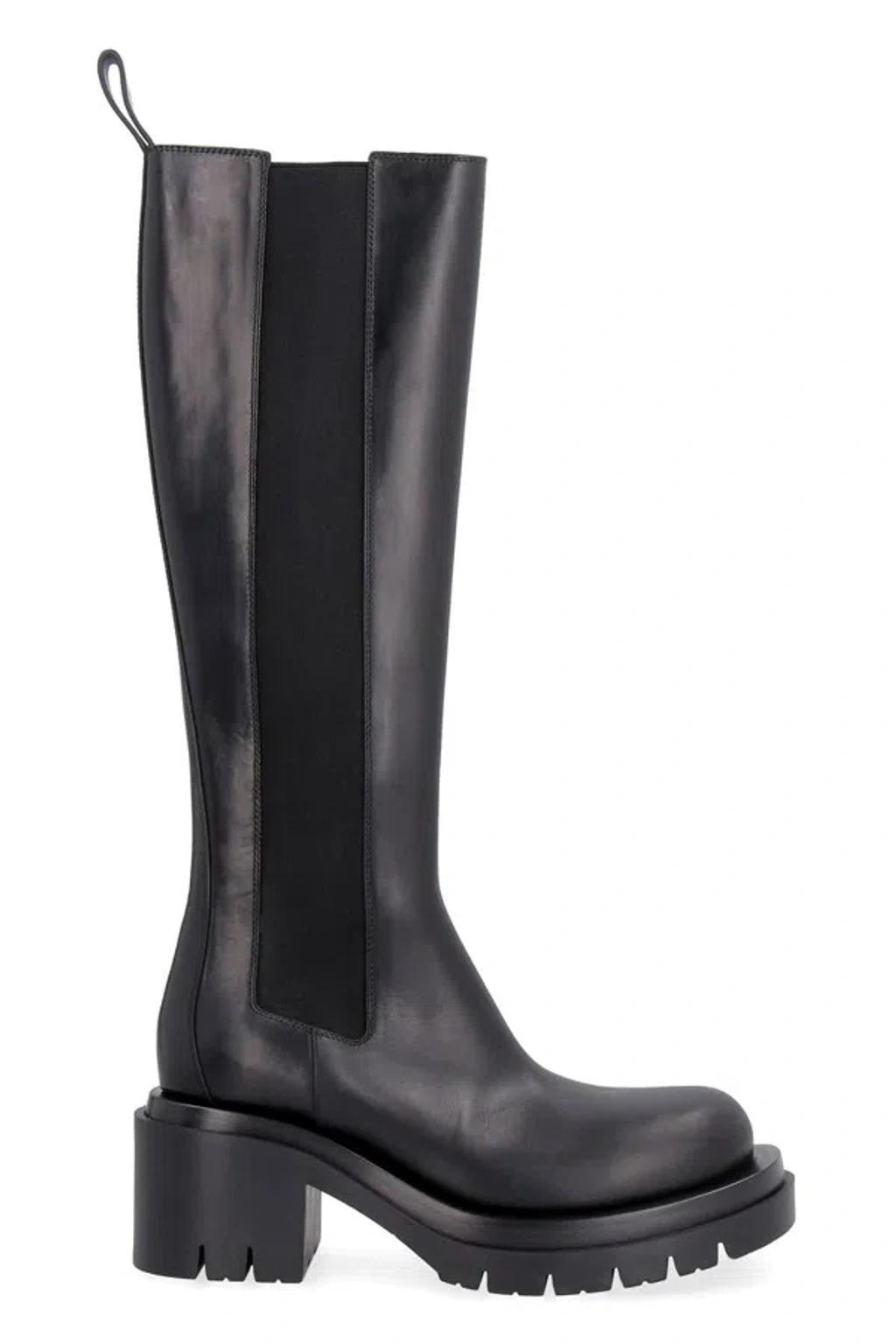 BOTTEGA VENETA Lug Leather Boot In Black Product Image