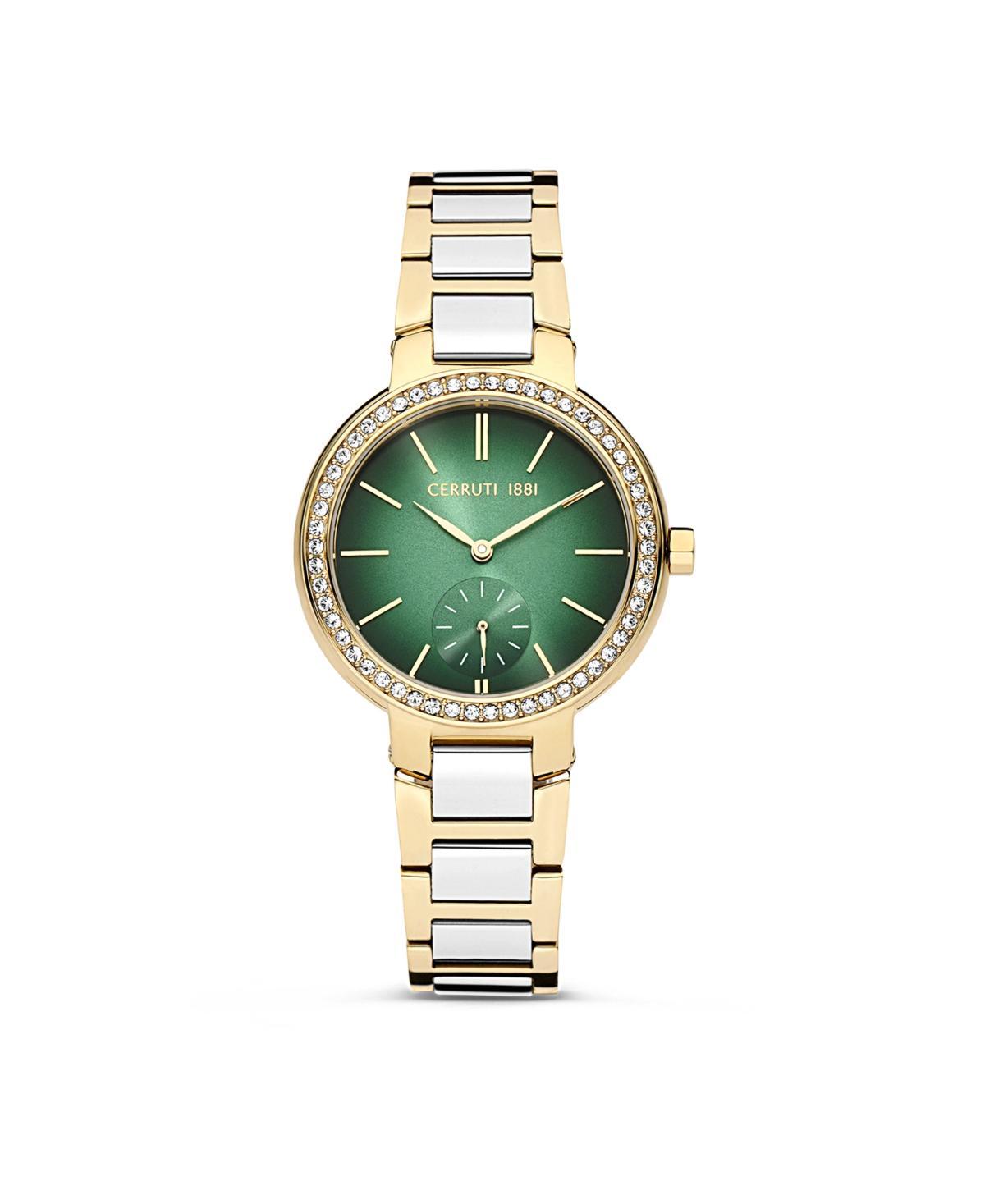 Cerruti 1881 Womens Bretagna Collection Two-Tone Stainless Steel Bracelet Watch 34mm Product Image