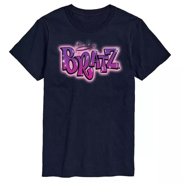 Mens Bratz Airbrush Logo Graphic Tee Blue Product Image