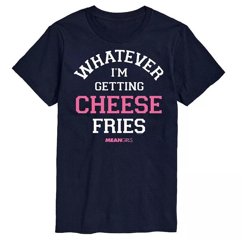 Mens Mean Girls Whatever Im Getting Cheese Fries Graphic Tee Blue Product Image