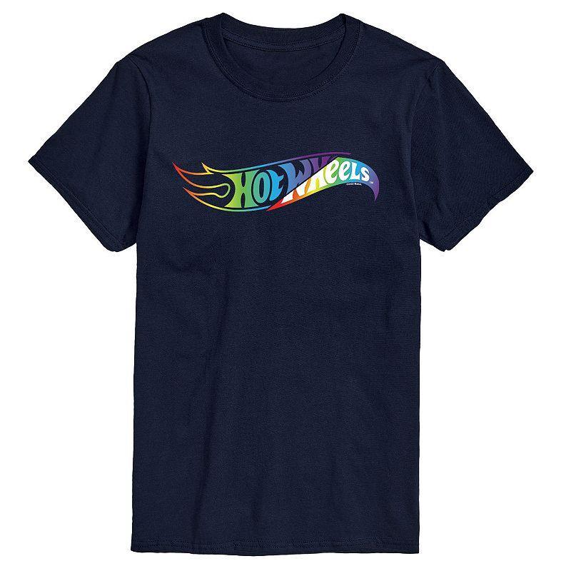 Mens Hot Wheels Pride Wheels Tee Blue Product Image