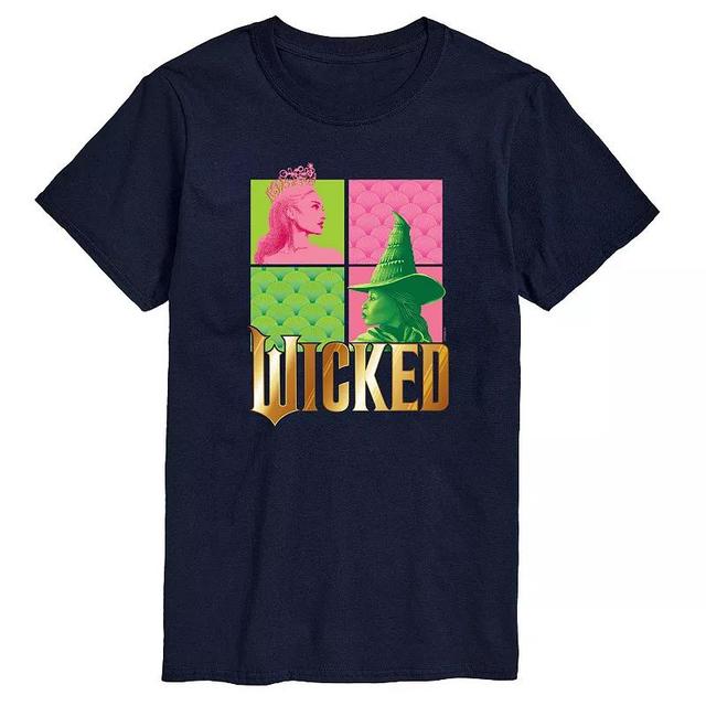 Mens Wicked Glinda & Elpha Grid Graphic Tee Blue Product Image