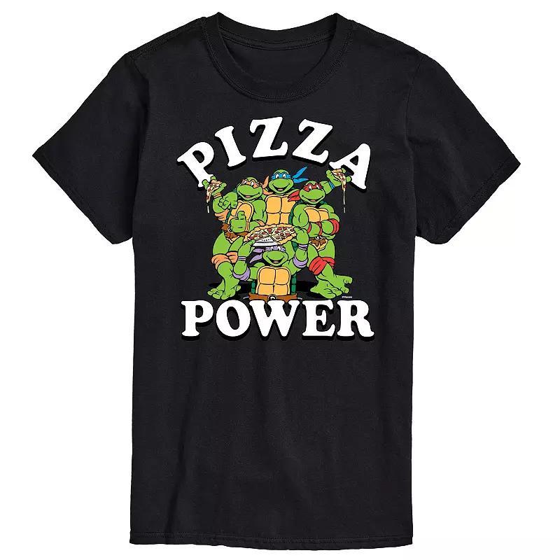 Big & Tall TMNT Pizza Power Graphic Tee, Mens Med Blue Product Image