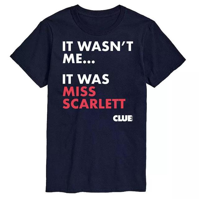 Mens Clue It Was Miss Scarlett Graphic Tee Blue Product Image