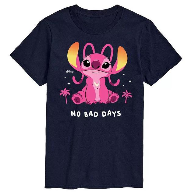 Disneys Lilo & Stitch Big & Tall No Bad Days Graphic Tee, Mens Blue Product Image