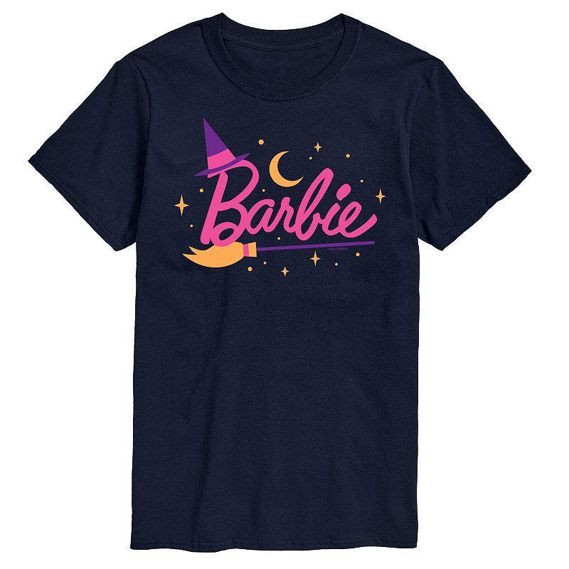 Big & Tall Barbie Witch Logo Graphic Tee, Mens White Product Image