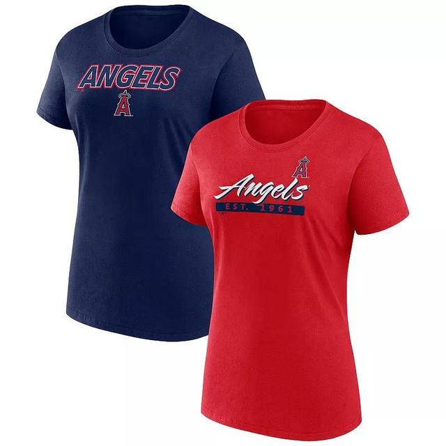 Womens Fanatics Branded Los Angeles Angels Risk T-Shirt Combo Pack Product Image