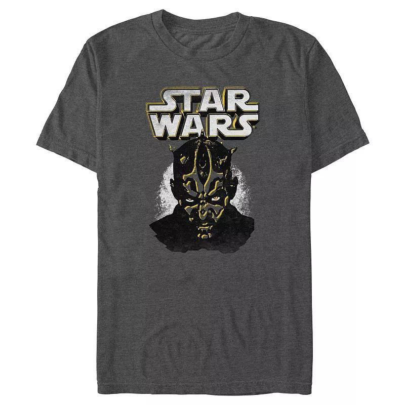 Big & Tall Star Wars Darth Maul Paint Graphic Tee, Mens Grey Heather Product Image