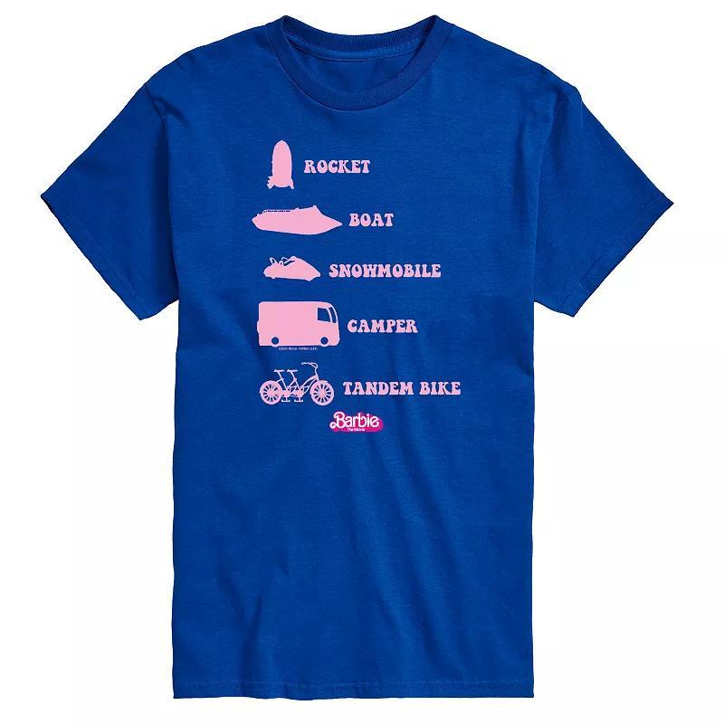 Big & Tall Barbie The Movie Theatrical Vehicles Graphic Tee, Mens Product Image