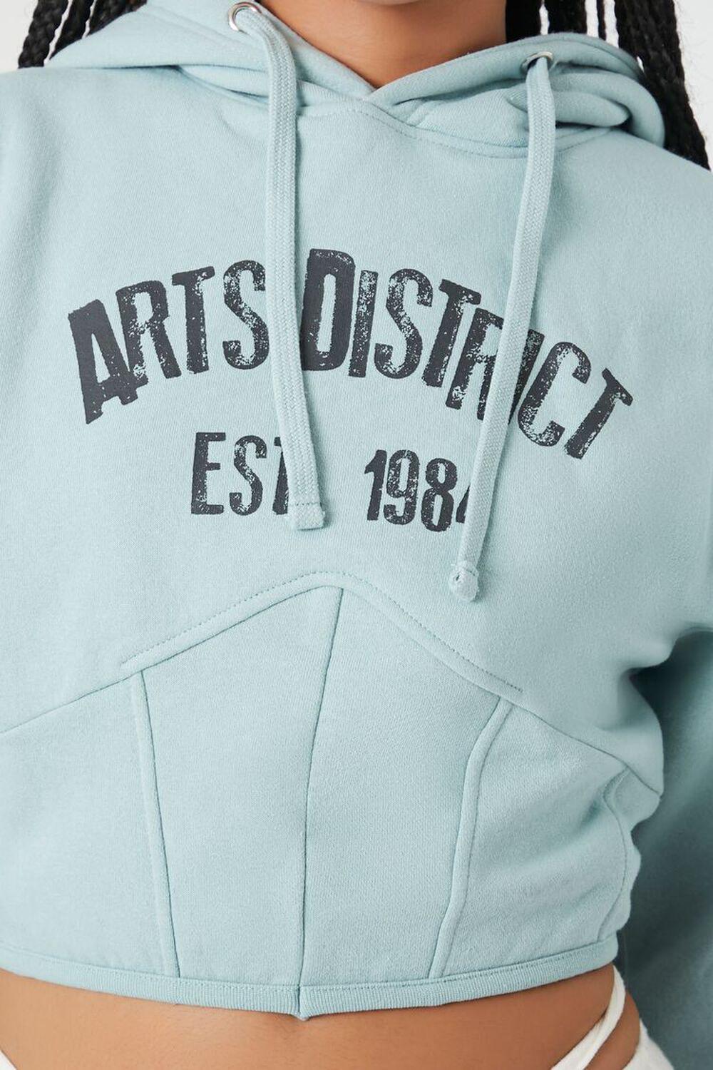 Arts District Graphic Cropped Hoodie | Forever 21 Product Image