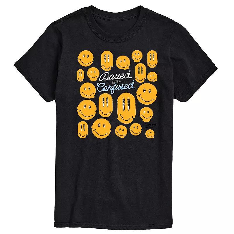 Mens Dazed and Confused Smiley Face Graphic Tee Blue Product Image