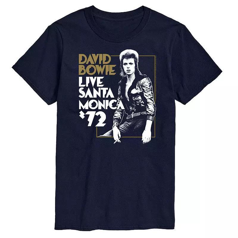 Big & Tall David Bowie Santa Monica Graphic Tee, Mens Blue Product Image