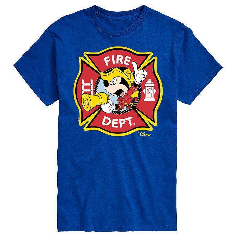 Disneys Mickey Mouse Mens Fire Dept. Badge Graphic Tee Product Image