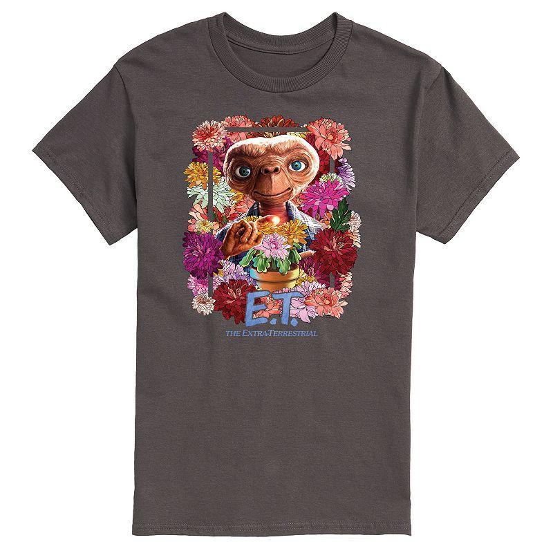 Mens ET Flowers Tee Grey Product Image