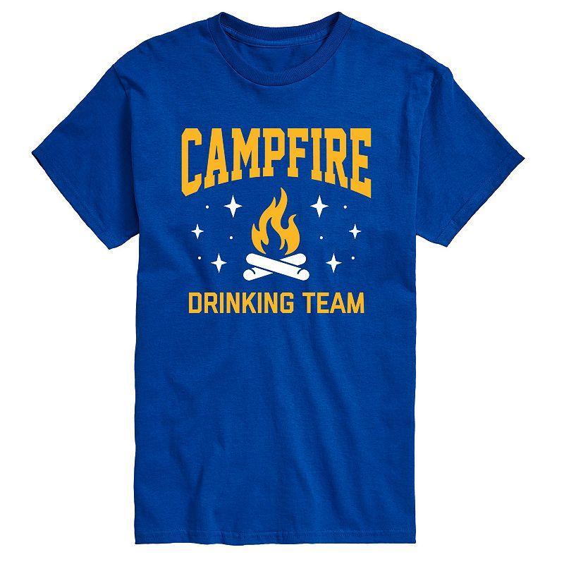 Big & Tall Campfire Drinking Team Graphic Tee, Mens Black Product Image