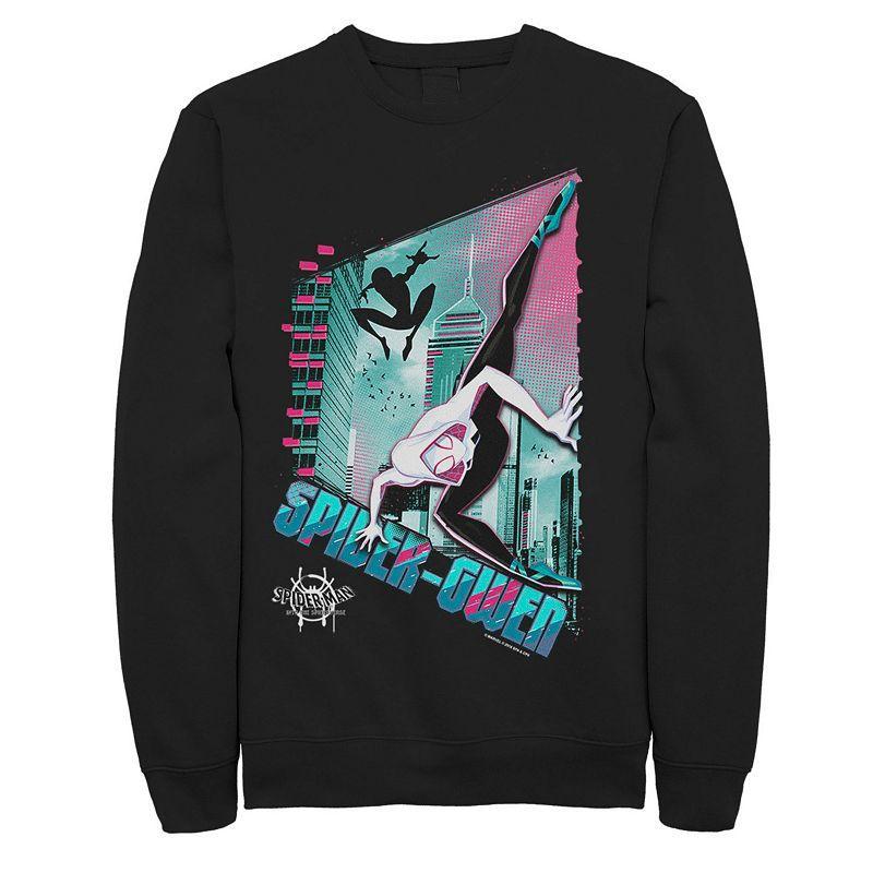 Mens Marvel Spiderverse Spider-Gwen City Pose Graphic Fleece Pullover Product Image