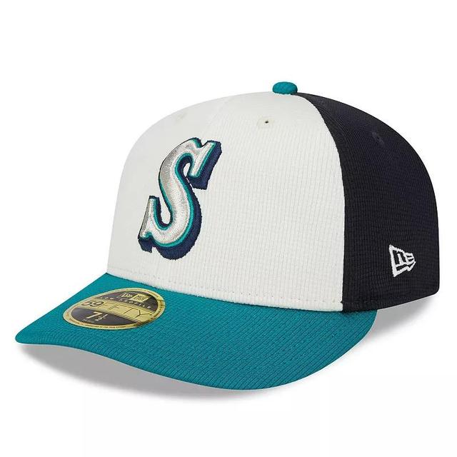 Mens New Era Cream Seattle Mariners 2024 Batting Practice Low Profile 59FIFTY Fitted Hat Product Image