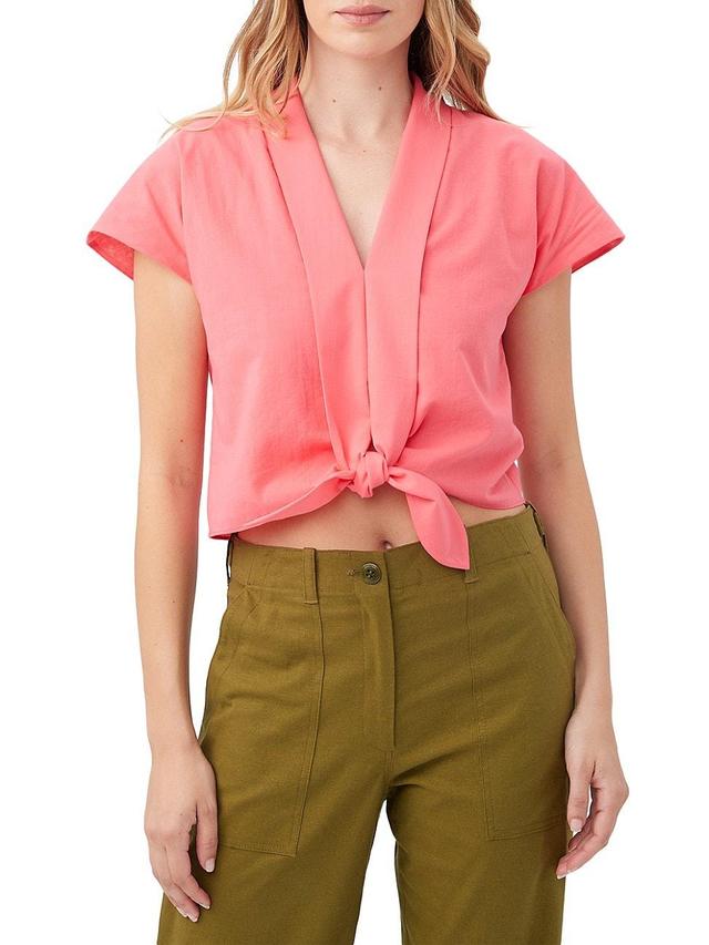 Womens Tallia Front-Tie Top Product Image