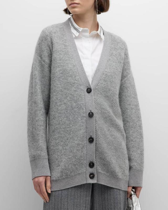 Button-Down Boucle Cardigan Product Image