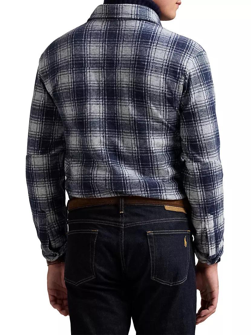 Knit Plain Flannel Shirt Product Image