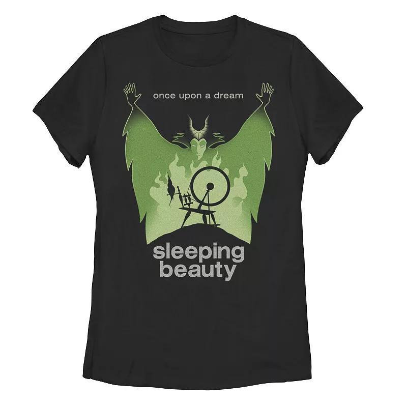 Disneys Villains Spinning Wheel Sleeping Beauty Womens Tee, Girls Product Image