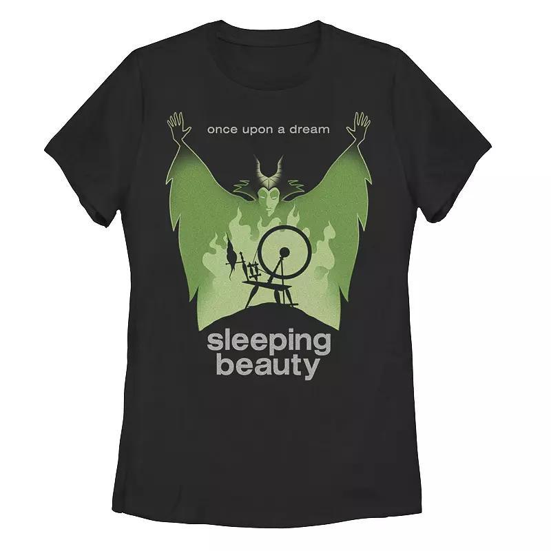 Disneys Villains Spinning Wheel Sleeping Beauty Womens Tee, Girls Product Image