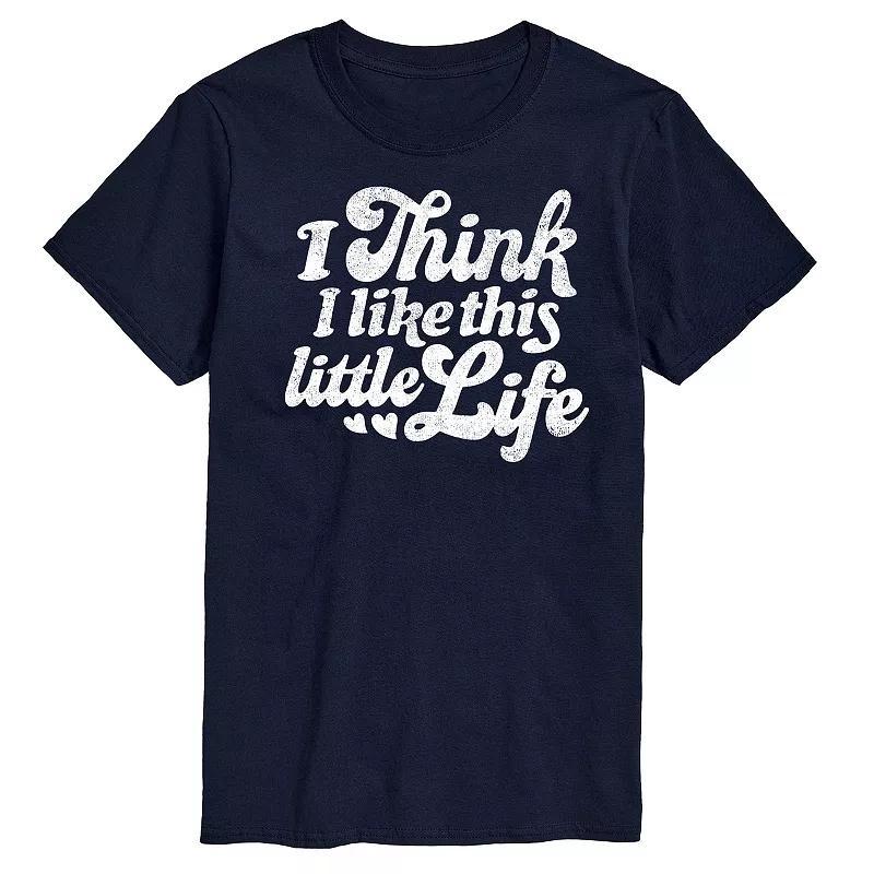 Mens I Think I Like This Little Life Graphic Tee Blue Product Image