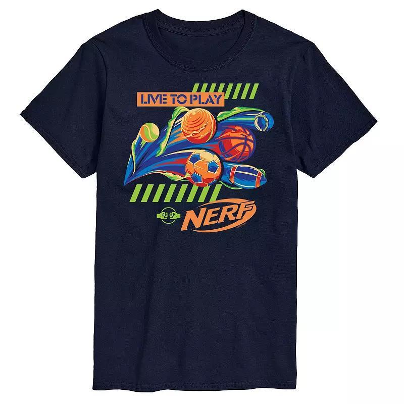 Big & Tall Nerf Live To Play Graphic Tee, Mens Product Image